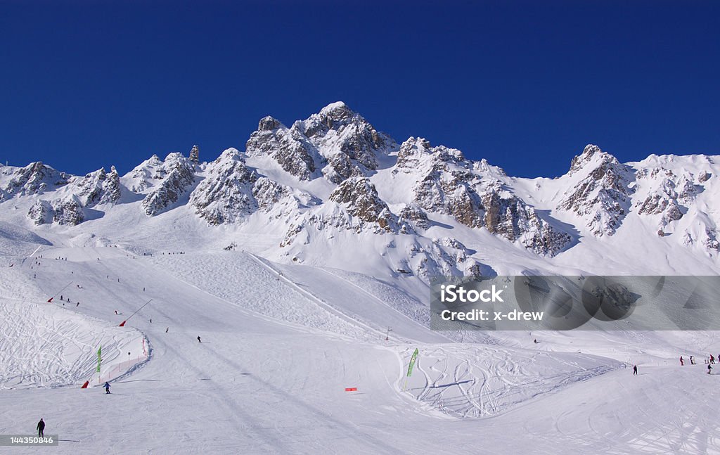 Esqui nas montanhas de Inverno - Royalty-free Alpes Europeus Foto de stock