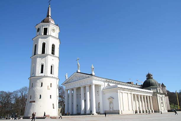 istock Vilnius Cathedral and belfry tower in Lithuania 144351150