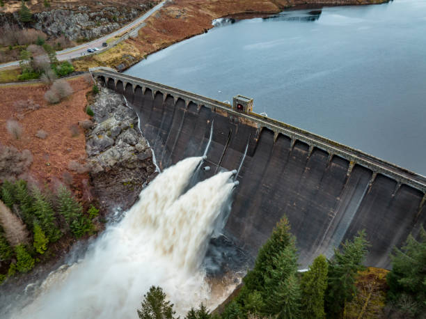 istock Hydroelectric Power Station Pumping Water Through a Dam 1443513005