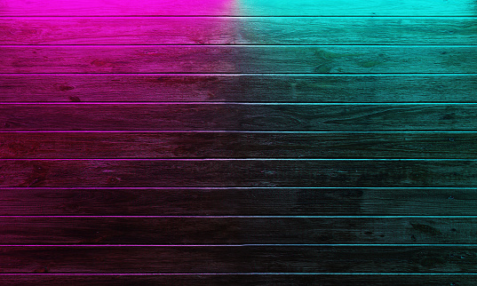 Neon colored full frame wood texture background