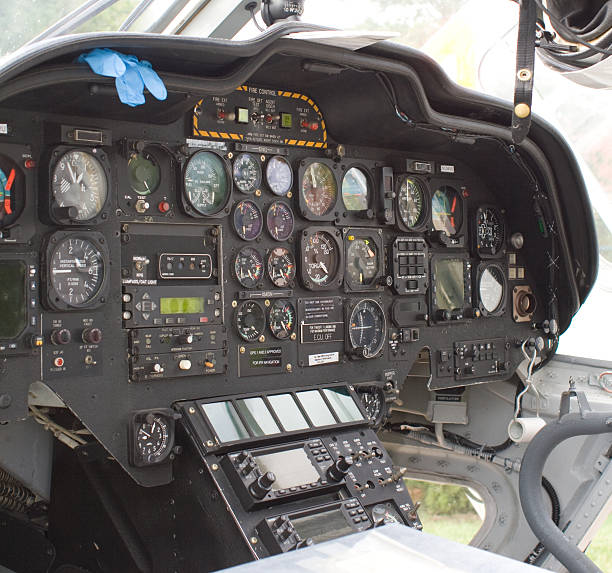 istock Interior gagues of a helicopter 144351589