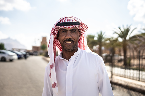 Portrait of a middle eastern man outdoors