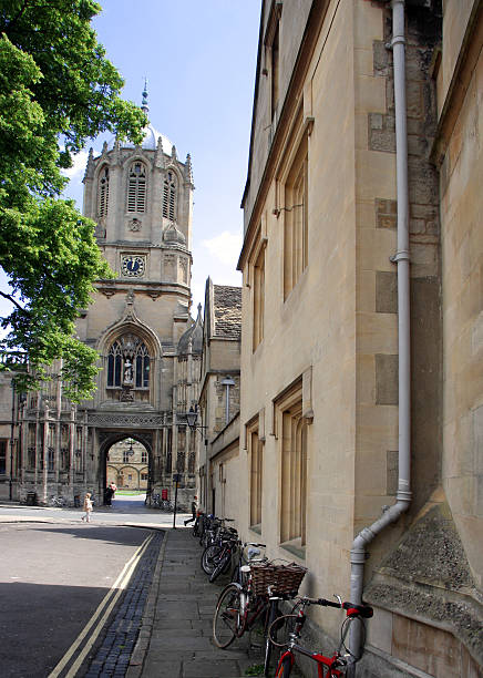 istock Oxford street and Bell Tower 144351718
