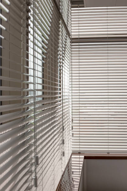 istock Venetian blinds closeup on the window. 1443517268