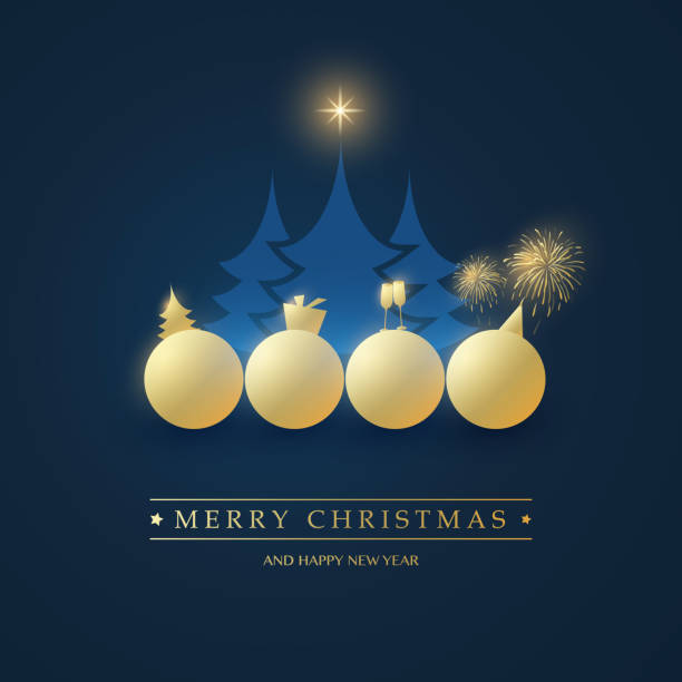 Happy Holidays Card Template vector art illustration