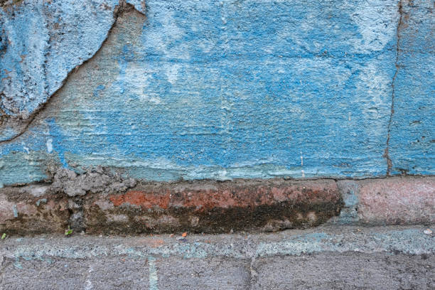 istock Concrete wall with mildew wallpaper and background texture 1443517526