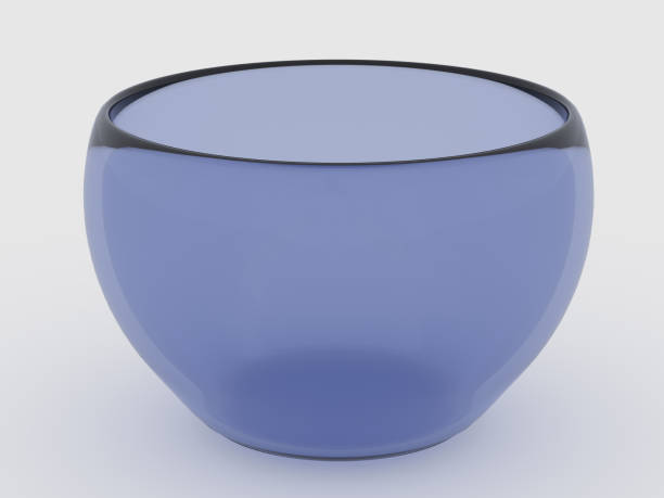 istock Transparent round vase or plate, bowl on isolated white background 1443519047