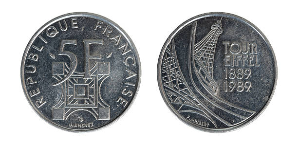 동전 프랑 스톡 사진