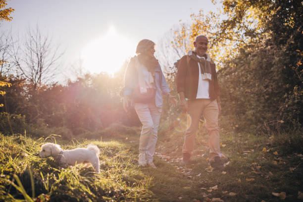 istock Mature couple in nature 1443519369