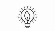 istock Saving bulb icon. Transparent background. Line icon animation. 1443519492
