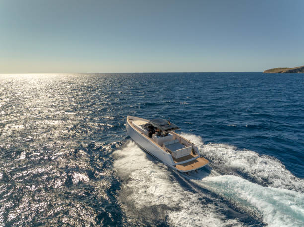 istock Luxury Powerboat Motoring at Sea 1443523137