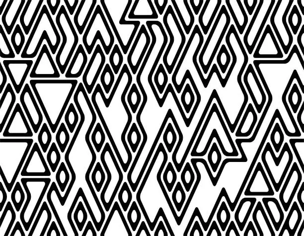 Vector illustration of seamless abstract ethnic pattern