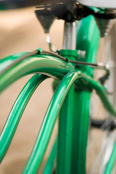 Green bike stock photo