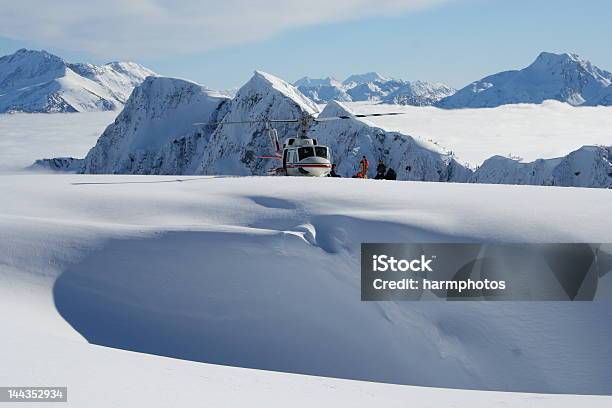 Heli Skiing Stock Photo - Download Image Now - Heli-Skiing, Aerospace Industry, Air Vehicle