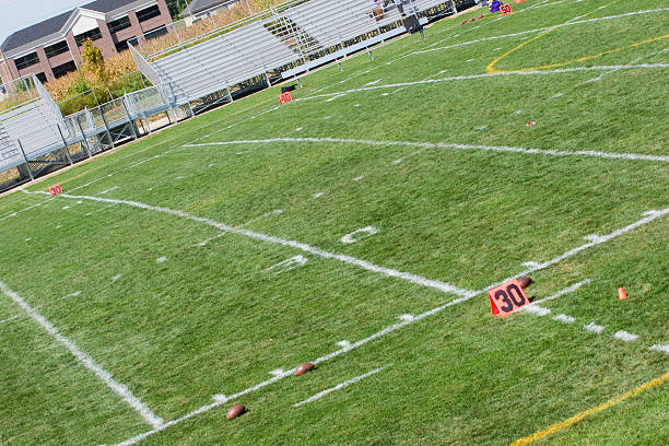 istock Football 30 yard line  144353125