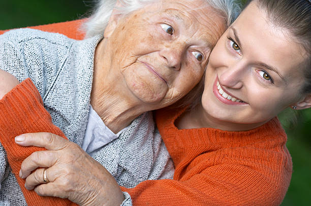 istock Woman and her granddaughter 144353426