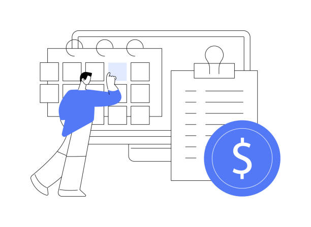 ilustrações, clipart, desenhos animados e ícones de taxas e financiamento de conceito abstrato ilustração vetorial. - paper wind form shape