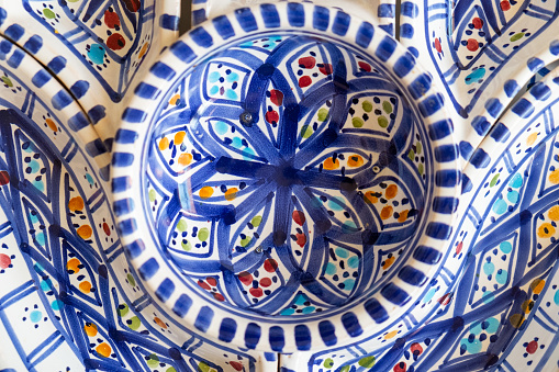 Colorful ceramic plates