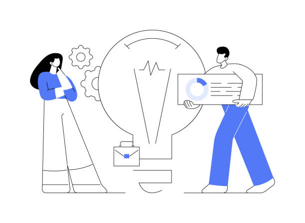 New idea generation abstract concept vector illustration. New idea generation abstract concept vector illustration. Business model innovation, entrepreneurship success, innovation management, abstract and visual ideas, creative thinking abstract metaphor. visual team stock illustrations