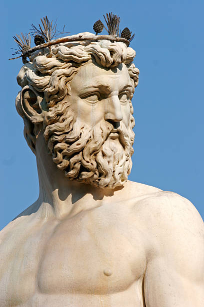 Estatua de Neptuno en Florencia - foto de stock