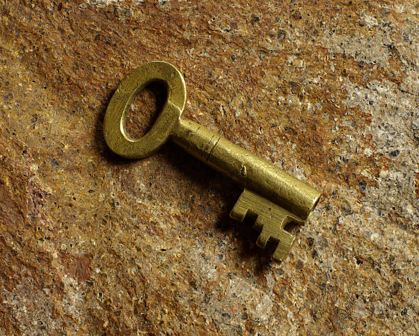 Old safe key stock photo