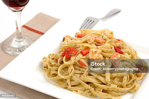 Fettuccine And Shrimp Stock Photo - Download Image Now - Dinner, Fettuccine, Food