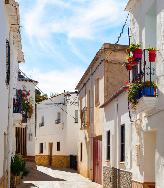istock Old town street Darrical Spain 1443542604