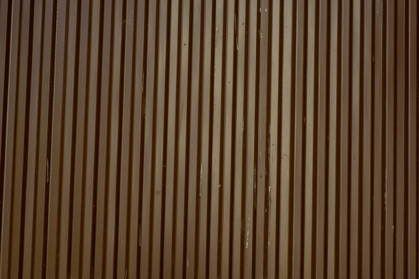 istock Background with corrugated iron in red color 1443544348