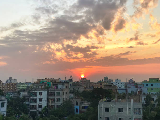 istock Sunset over the city. 1443544916
