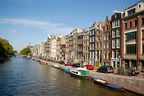 istock Canal in Amsterdam city 144354646
