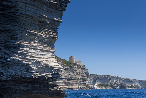 lighthouse of La Madonetta near the Corsican village of Bonifacio; Bonifacio, France