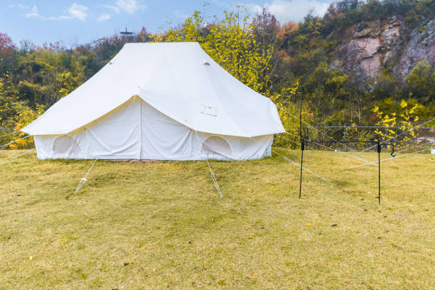 istock Camping tents in campsite 1443561717
