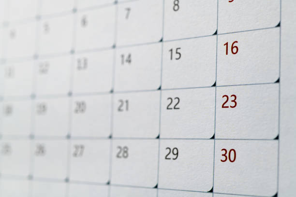 istock Close up of calendar number 1443562021