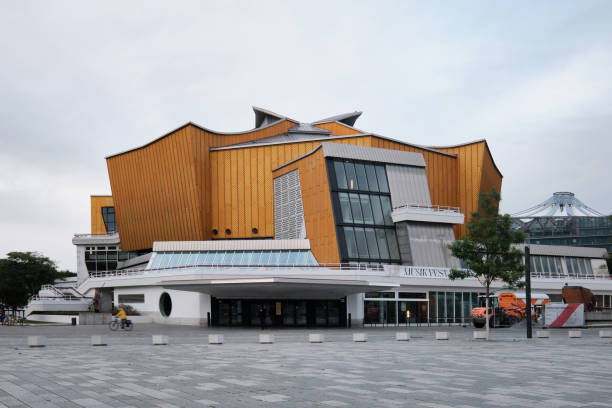 Berlin, Germany - July 28, 2019: Berliner Philharmonie concert hall designed by architect Hans Scharoun
