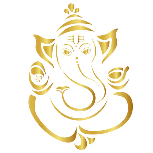 illustrations, cliparts, dessins animés et icônes de dieu hindou vinayaha ganapathy illustration vectorielle - elephant god