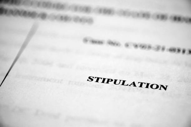 istock Legal Documents Stipulation to File with Court 1443570265