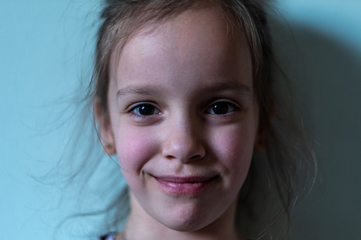 portrait of a happy little girl