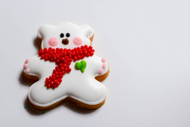 istock Christmas cookies isolated on a white plate 1443572262