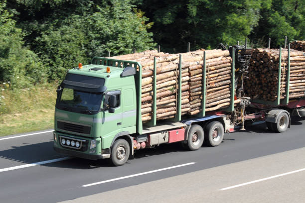 istock a timber truck on the highway 1443572521