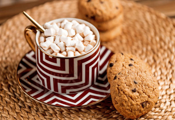 istock A cup of cocoa with american cookies 1443572601
