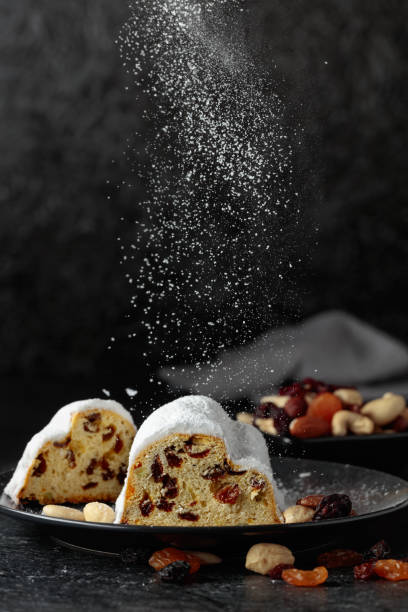 istock Traditional fruit cake for Christmas with raisins and nuts. 1443574200