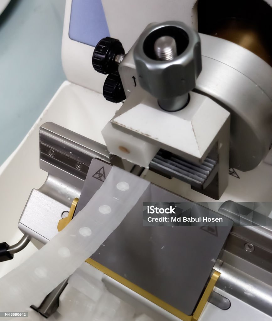 Rotatory Microtone Rotary Microtome Section For Diagnosis In Pathology Make Microscope ...