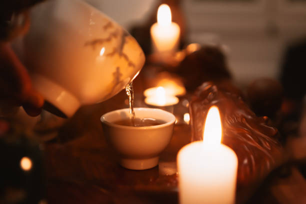 istock Blurred background - Japanese tea party 1443581050