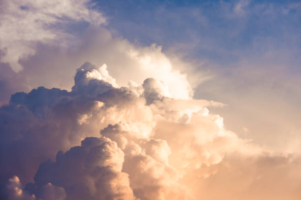 istock Dusk or dawn view above the clouds 1443581240