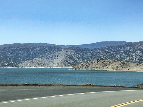 A view from the roadway of Lake Isabella in Kern county California