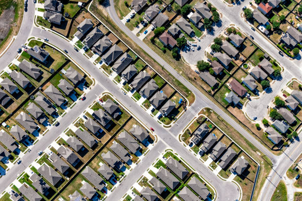 istock Suburban Austin Community Aerial 1443585175