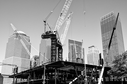 World Trade Center Construction Site at Ground Zero, NYC.