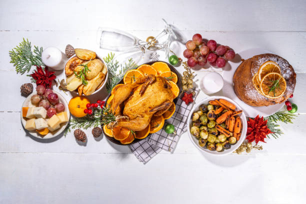 istock Christmas or New Year dinner foods 1443589893