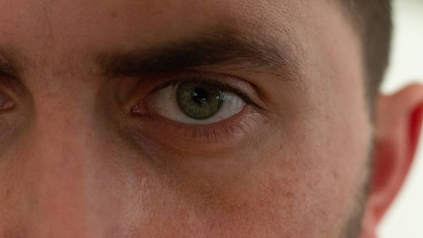 istock Cropped Image of Green Eyed Man 1443590675