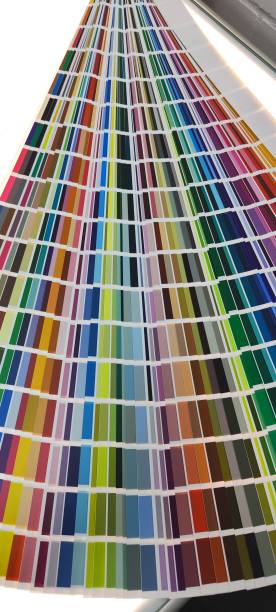 istock A color fan with many colors is open on the table 1443591320